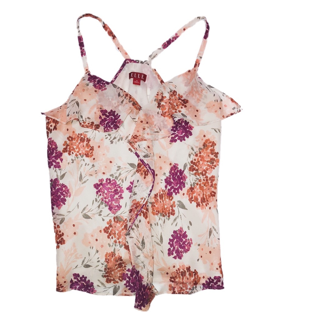 Elle T Back Semi Fitted Ruffled Top